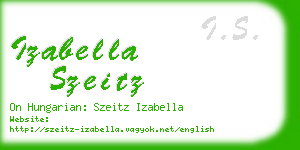 izabella szeitz business card